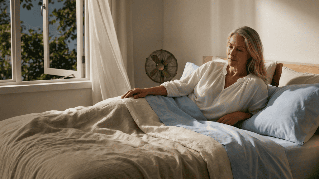 conseils pour bien dormir pendant la canicule avec choix de draps